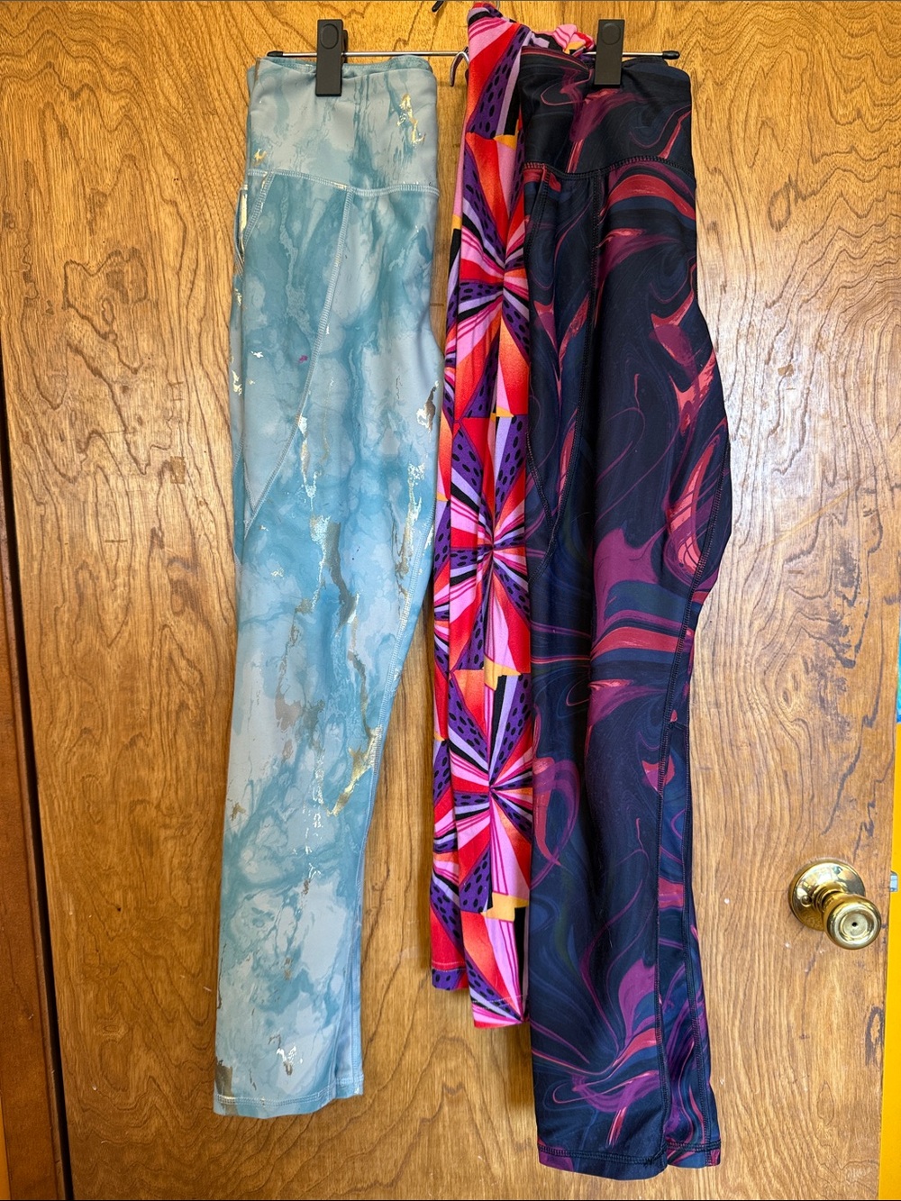 Blue/Gold Marble & Multi-Color Patterned Leggings Bundle